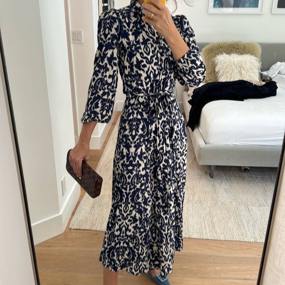 Zara shirt dress with collar XS